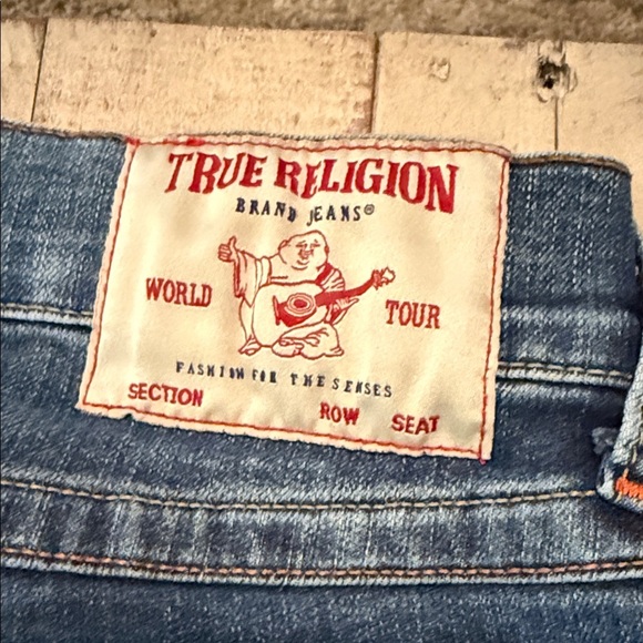 True Religion Men's Ricky Relaxed Straight Blue Jeans Size 30 - Picture 9 of 12